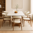 Capri Ivory Ceramic Dining Table Set