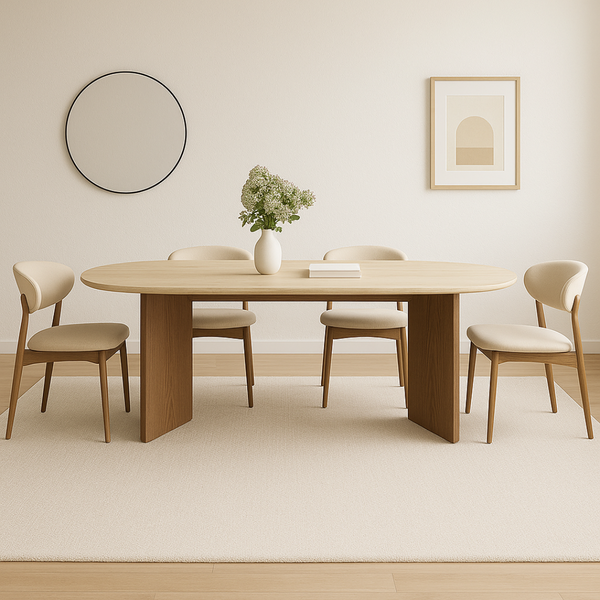 Capri Travertine Classic Dining Table Set – Born in Colour