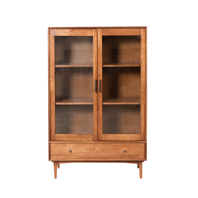 View of Fika Swedish Glass Tall Display Cabinet (L) – Born in Colour