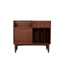 Verso Walnut Vinyl Book Cabinet