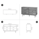Fika Swedish 6-Drawer Wide Chest