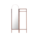 Walnut Full Length Standing Mirror and Clothing Rack (Clearance)
