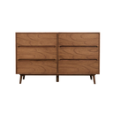 Born in Colour Nova Retro 6 Drawer Cabinet in natural wood finish with sleek mid-century modern design