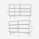 Nova Retro 6 Drawer Cabinet