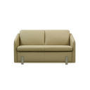 Giormani beige leather sofa bed with sleek modern design and metal legs for compact living spaces