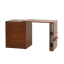 Born in Colour wooden extendable study desk with four drawers and open shelves