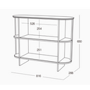 Verso Walnut Side Book Shelf